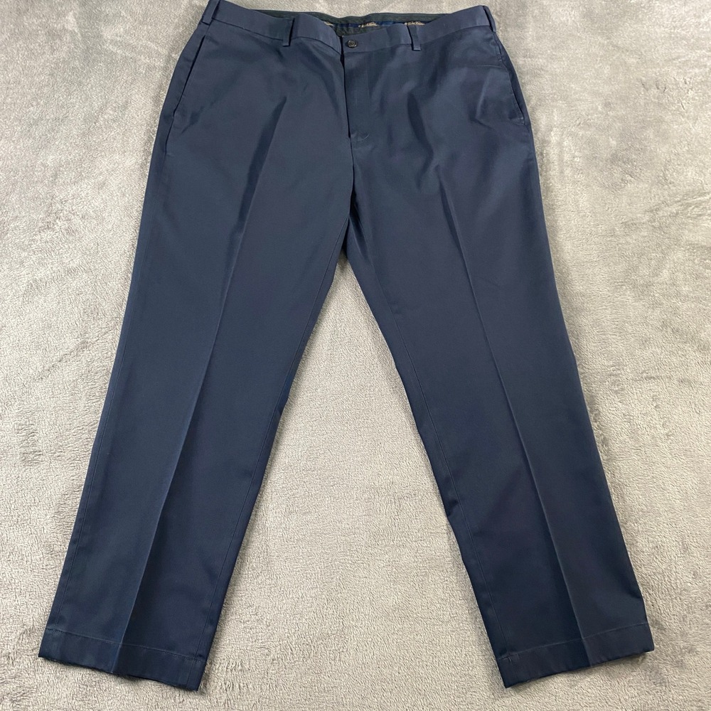 Brooks Brothers Chino Mens 40x30 Navy Blue Clark Advantage Flat Front Straight